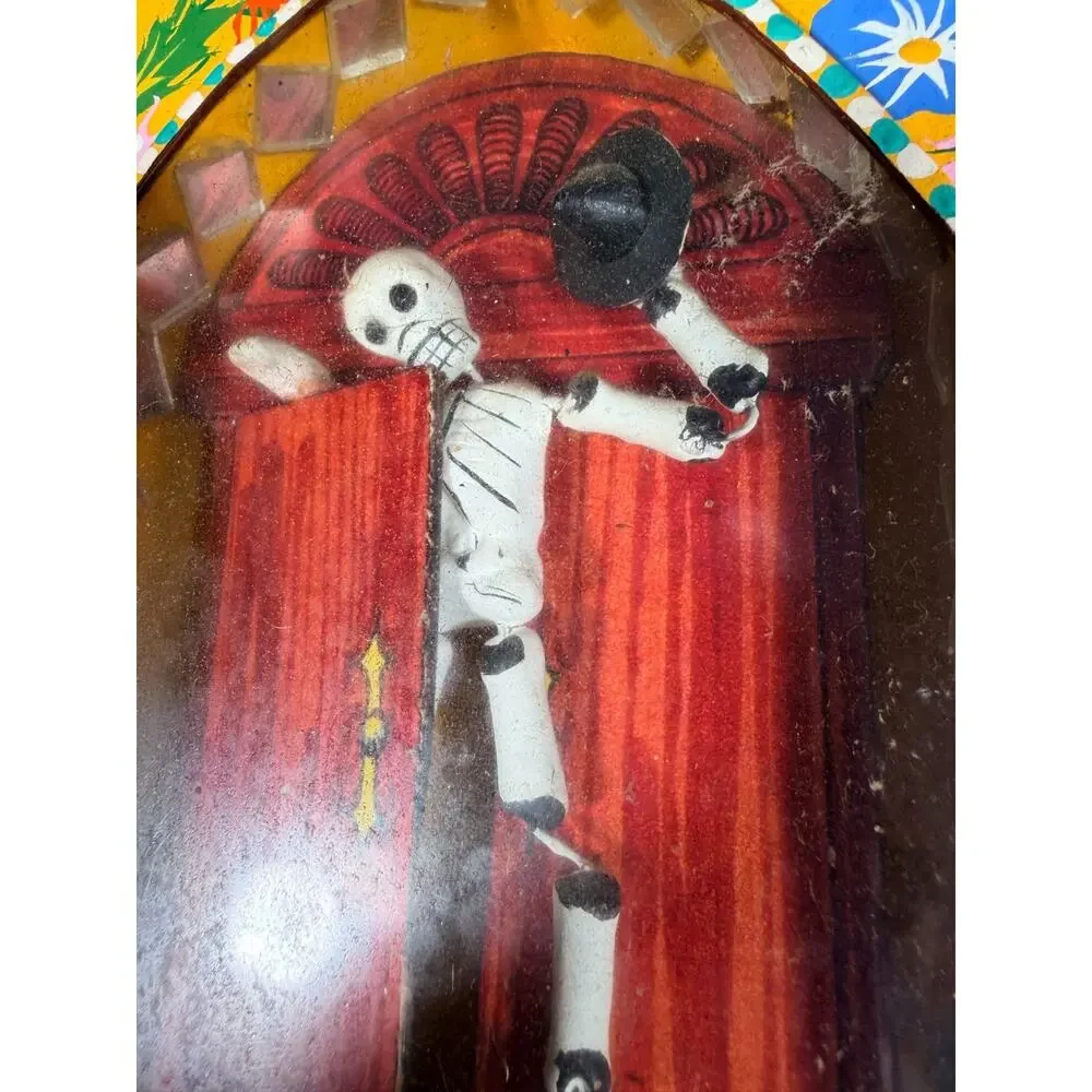 Cielito Lindo Estudio Mexican Folk Art Skeleton Nicho Day of Dead Handmade Mexic